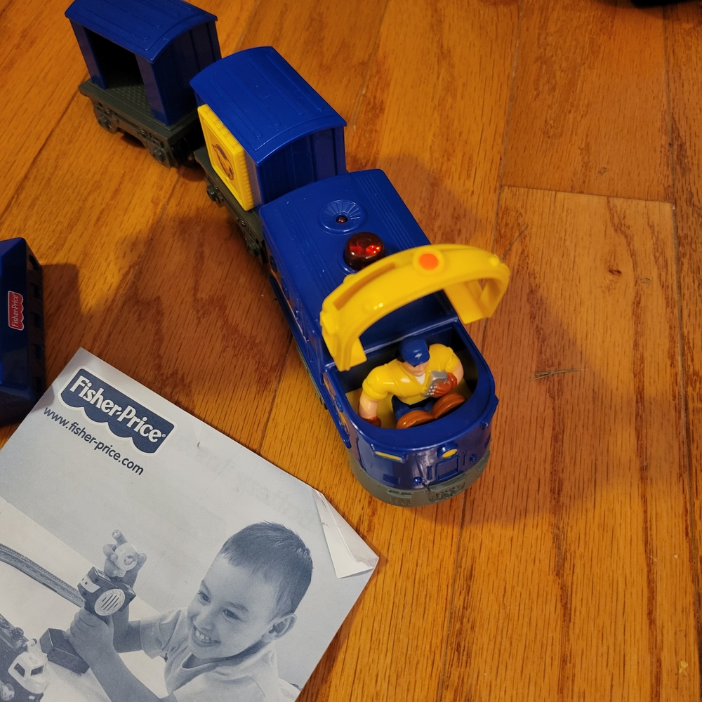 Fisher-Price Blue Train with Yellow Roof